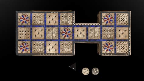 3d Model The Royal Game Of Ur Gameready Babylonian Boardgame Model Vr