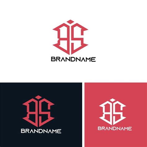 Modelo De Design De Logotipo De Letra Inicial De Monograma Moderno Bs