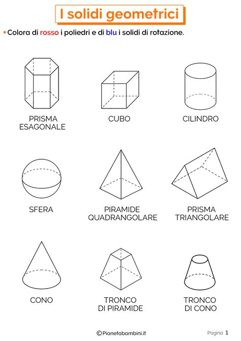 I Solidi Geometrici Esercizi Per La Scuola Primaria PianetaBambini It