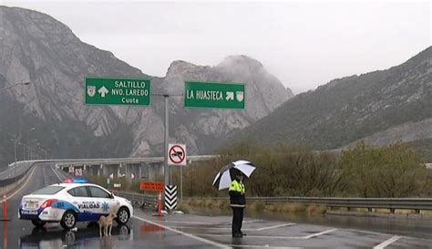 Cierran autopista Monterrey Saltillo por malas condiciones climáticas