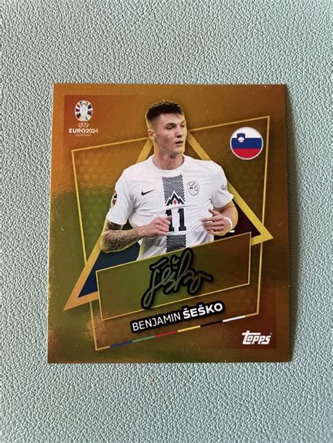 Topps Euro 2024 Benjamin Sesko Gold Signiert SVN SP Kaufen Auf Ricardo