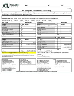 Fillable Online Degree Map Associate Of Science In Nuclear