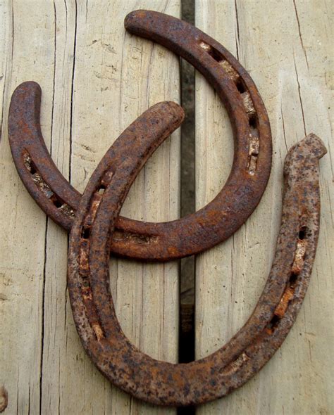 Old Rusty Texas Horseshoes 2 Vintage Rustic Country Western