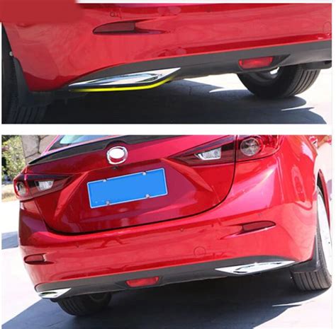 Accessories Fit For Mazda 3 Axela 2014 2015 2016 Chrome Rear Bumper