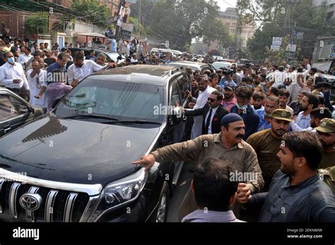 Pakistani Officials Escort Opposition Leader Shahbaz Sharif C After