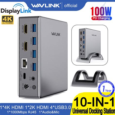 Wavlink In Universal Usb Docking Station Dual Hdmi Monitor K