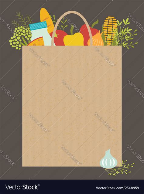 Grocery bag Royalty Free Vector Image - VectorStock