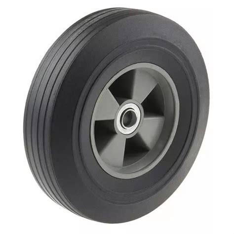 250mm Diameter Cushioned Rubber Wheel 20mm Ball Bearing 300kg