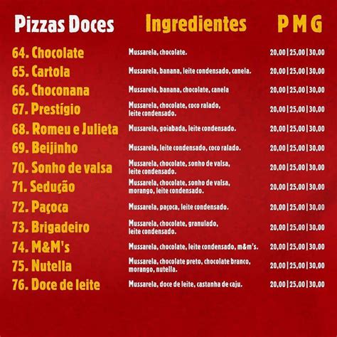 Menu at La Pizza Delivery pizzeria, Sousa