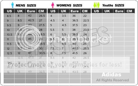 Adidas Size Chart  Photo By Id4shoeslin Photobucket