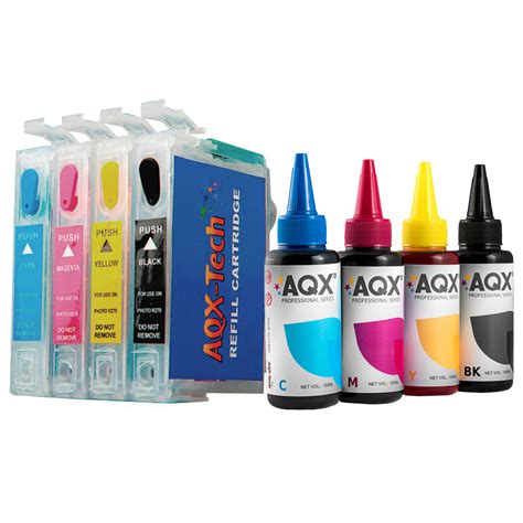 Cartuchos Recargables Aqx Para Epson Xp Ml Aqx