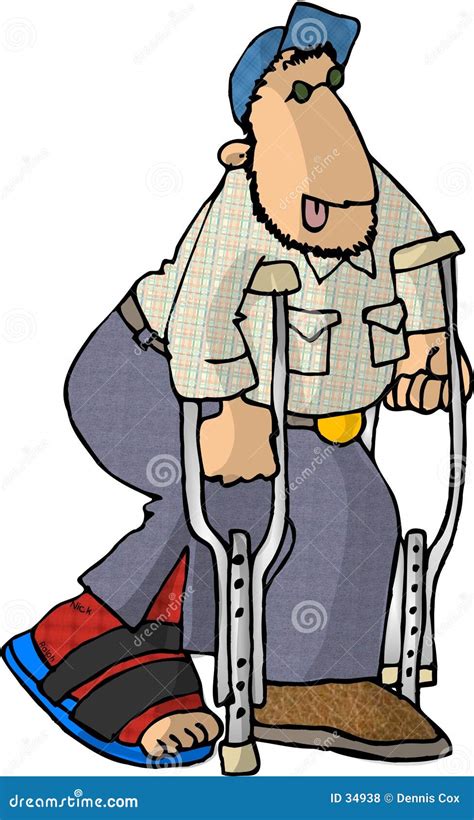 Crutches Cartoon Vector | CartoonDealer.com #24112727