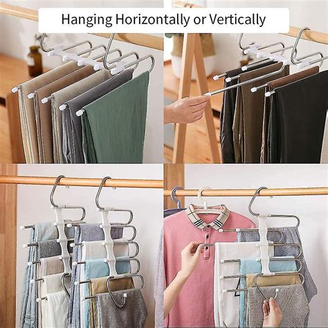 White Multiple Trouser Hanger 2 Pieces Trouser Hangers Space Saving