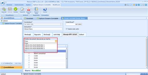 Nexus Erp Posibilitate Trimitere Automat Mail Cu Documentele