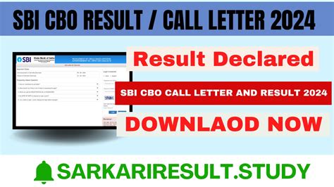 Sbi Cbo Result Sarkari Result