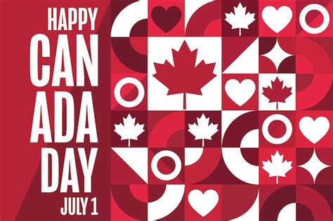 Happy canada day 1 juli feiertagskonzept vorlage für hintergrundbanner