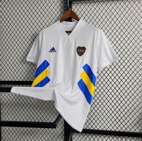 Boca Juniors Blanc Maillots De Foot Pas Cher