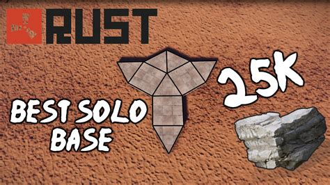 Rust Best Solo Base Design High Pop Vanilla 25k Stone Youtube