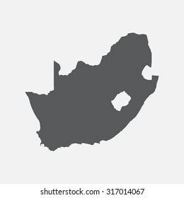 South Africa Country Border Map Stock Vector (Royalty Free) 317014067 ...