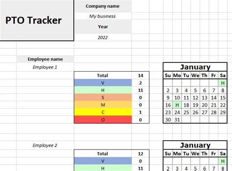 Pto Tracker Excel Templates 4 Templates And 1 Superior Option