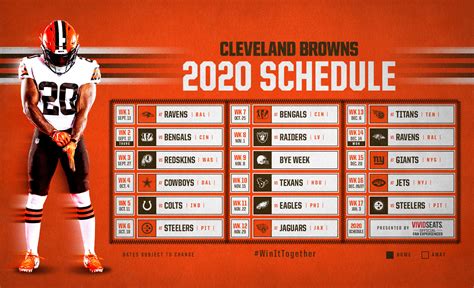 2020 Cleveland Browns Schedule Announcement Behance