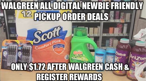 Walgreen All Digital Newbie Friendly Pickup Order Deals