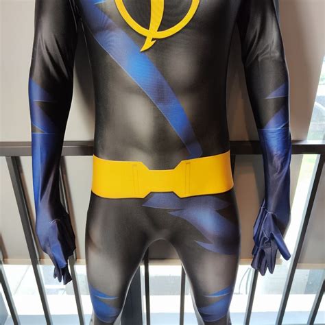 Teen Titans Static Shock Costume Cosplay Suit Future Shock Bodysuit for ...