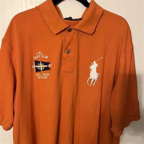 2xlt Orange Polo Ralph Lauren Polo Shirt Depop