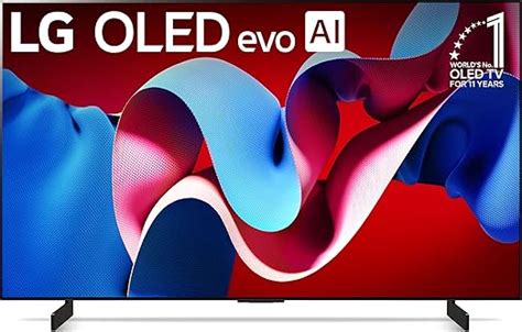 Amazon LG 42 吋 Class OLED evo C4 系列智慧型電視 4K 處理器平面螢幕 附魔術遙控器 AI 供電