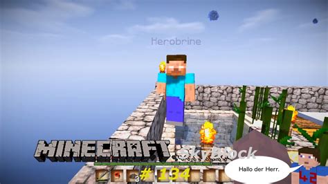 Lets Play Minecraft Skyblock 134 Kurzbesuch Von Herobrine Deutsch