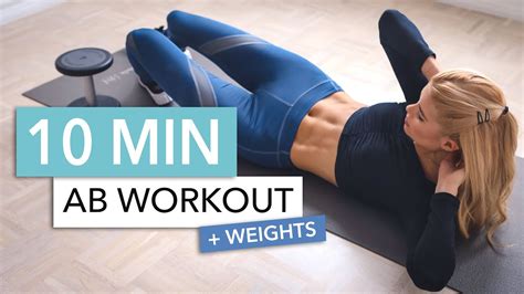 10 MIN ABS WITH WEIGHTS For An Extra Strong Core You Can Also Use A