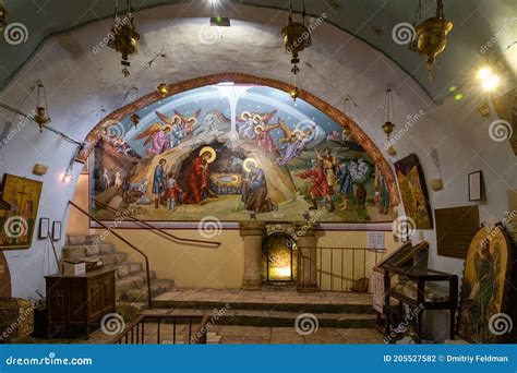 The Interior Of The Cave Of The Shepherds In The Greek Orthodox