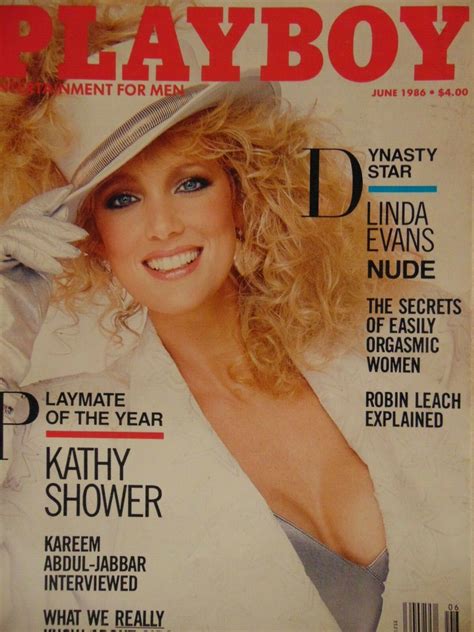 Playboy June 1986 | Linda Evans Kathy Showers Rebecca Michelle Ferratti