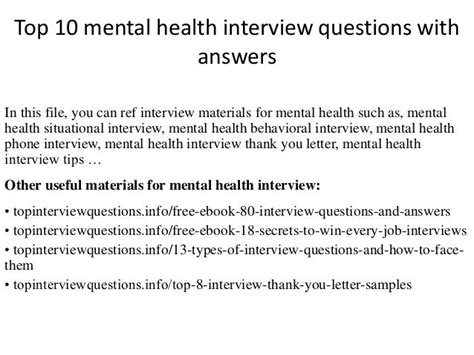 Top 10 Mental Health Interview Questions With Answers