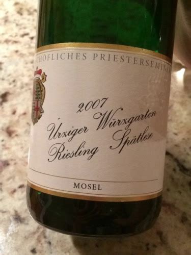 Bischöfliche Weingüter Trier Ürziger Würzgarten Riesling Spätlese