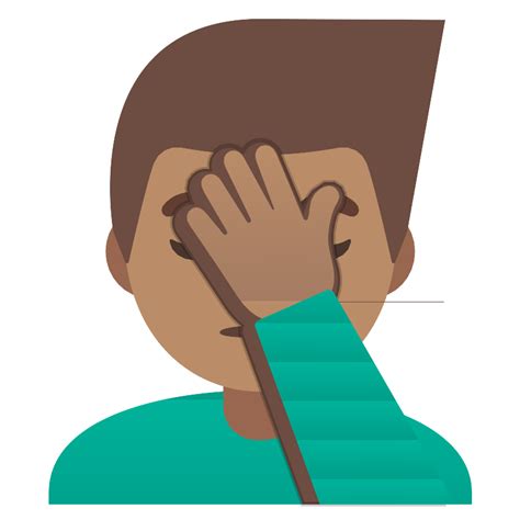 Man Facepalming Medium Skin Tone Vector Svg Icon Svg Repo