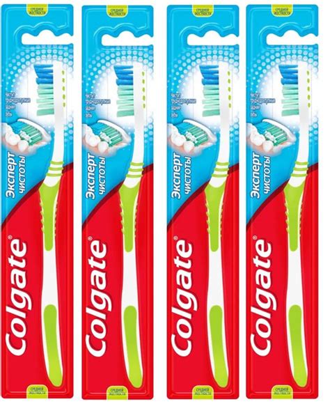 Зубная щетка Colgate, Эксперт Чистоты, Средней жесткости, 4шт - купить ...