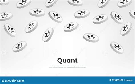 Quant QNT Coin Falling From The Sky QNT Cryptocurrency Concept Banner