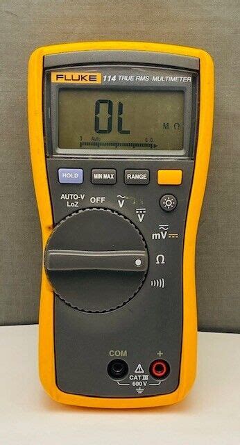 Fluke 114 True RMS Multimeter Electrician Tester Volts Ohms Amps With