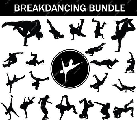 Premium Vector Breakdancing Silhouette Bundle Collection Of