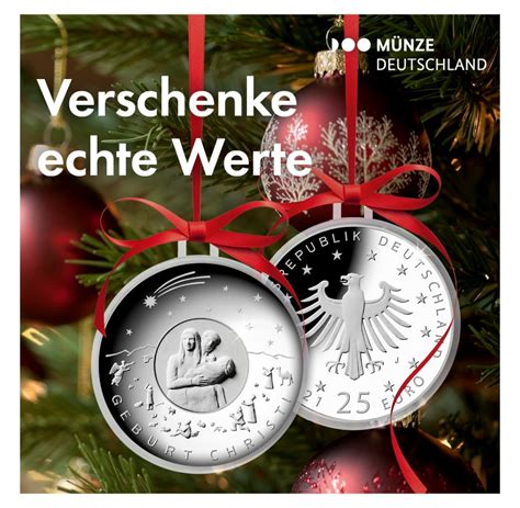 Münze Deutschland 25 Euro Silbermünze 2021 Weihnachten Geburt Christi