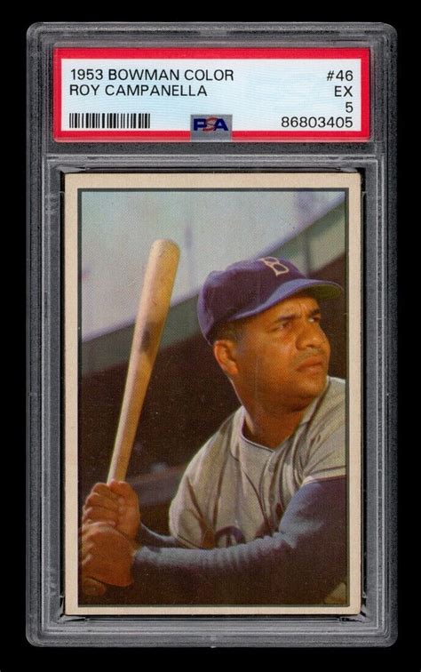 Bowman Color Set Break Roy Campanella Psa Ex Ebay