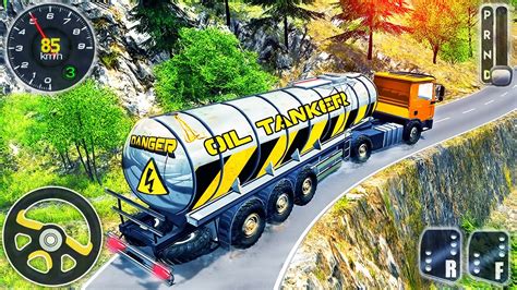 Offroad Oil Tanker Truck Transport Driver Fuel Truck Driving