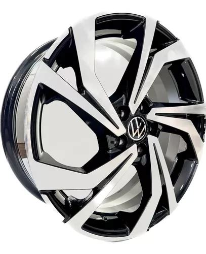 Rodas Scorro Vw Golf Polo Fox Aro 17 5x100 Jogo Bicos Cor Preto