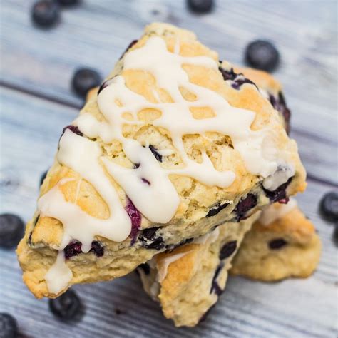 Blueberry Cream Cheese Scones And Easy Vanilla Icing Bake It With Love