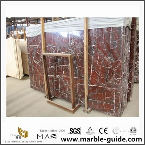 China Polished Rosso Lepanto Levanto Red Marble Slabs For Interior Wall