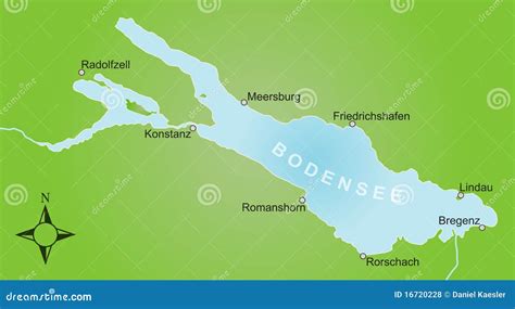 Map Of Lake Constance Stock Illustration | CartoonDealer.com #103600096