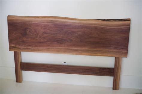 Solid Walnut Headboard Bed Frame And Headboard Live Edge Headboard