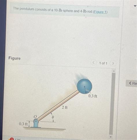 Solved The Pendulum Consists Of A Lb Sphere And Lb Rod Chegg