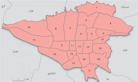 کاملترین لیست مناطق تهران به همراه محله های 22 گانه روی نقشه